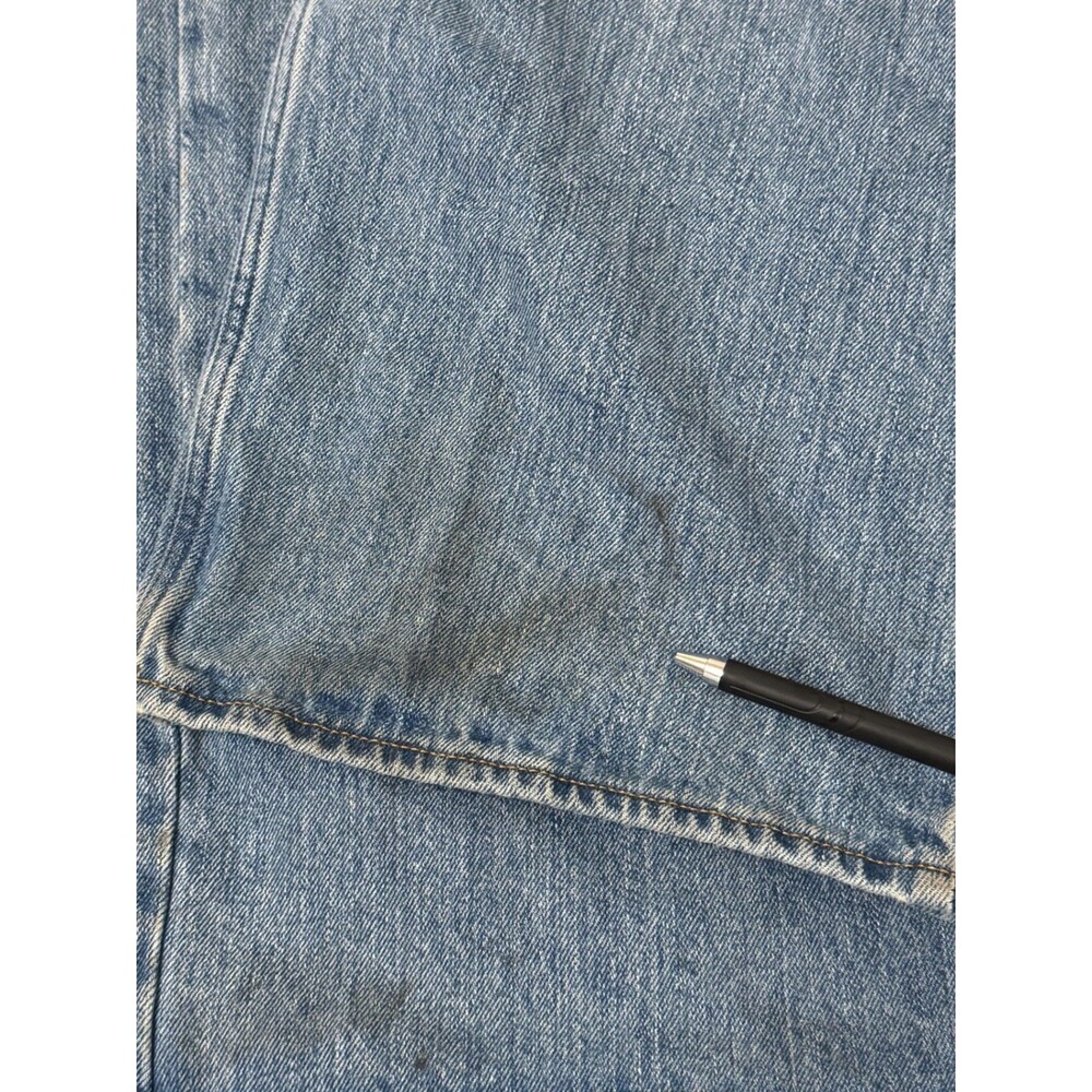 ASOS DESIGN Jeans Mens 34 30 Light Wash Relaxed Wide Leg Straight Distressed - Picture 6 of 9